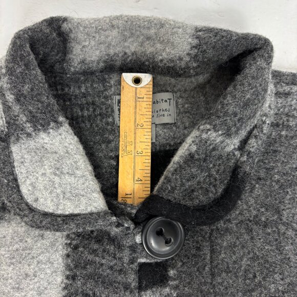 Habitat Clothes to live in Grey Plaid Wool Blend Vest Large EUC - Picture 11 of 13
